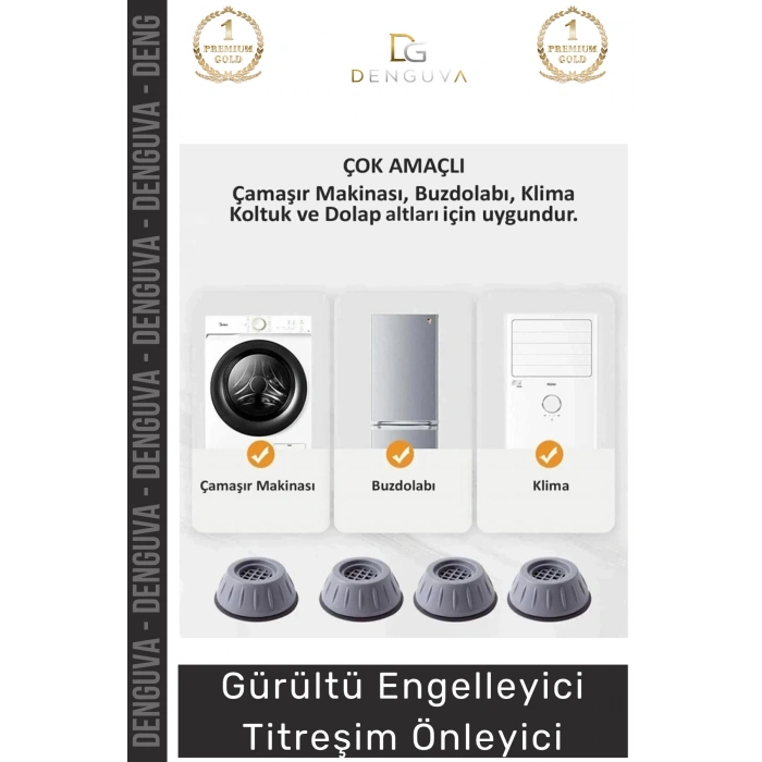 #EşyaPedi Çamaşır Bulaşık Kurutma Buzdolabı Anti Titreşim Ses Gürültü Emici Yükseltici Makinesi 4 Adet Ayak Pedleri