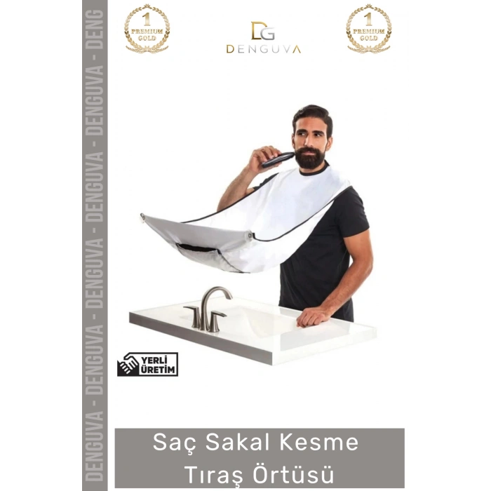#TıraşÖrtüsü Vantuzlu Pratik Ev Tipi Kıl Toplama Önlüğü Apronu Saç Sakal Kesme Beyaz Tıraş Örtüsü
