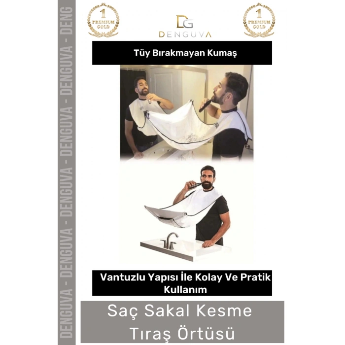#TıraşÖrtüsü Vantuzlu Pratik Ev Tipi Kıl Toplama Önlüğü Apronu Saç Sakal Kesme Beyaz Tıraş Örtüsü