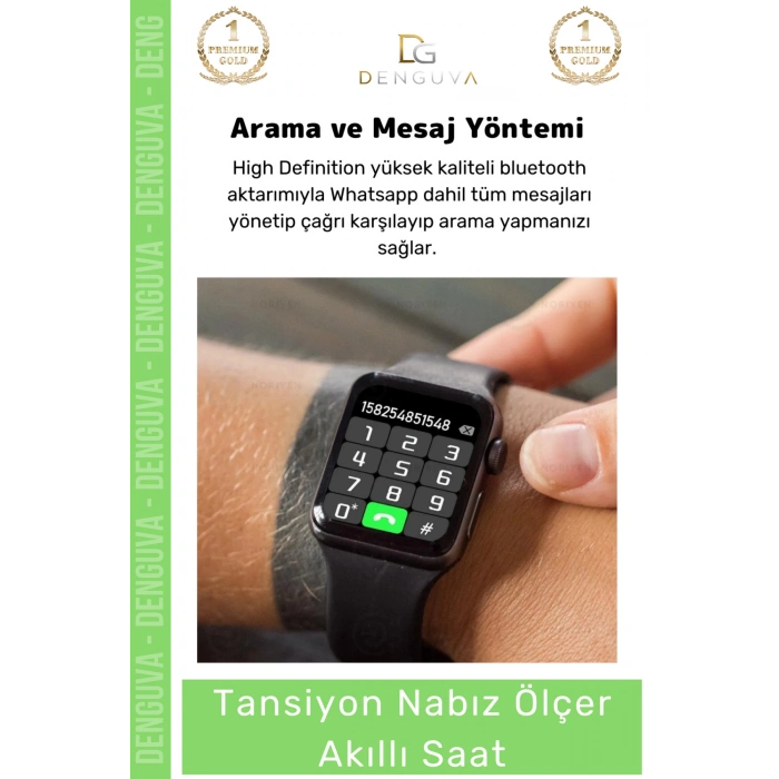 #AkıllıSaat Premium T500 Plus Ips Ekran Sağlık Sensörlü Ios Android Uyumlu Tansiyon Nabız Ölçer Akıllı Saat
