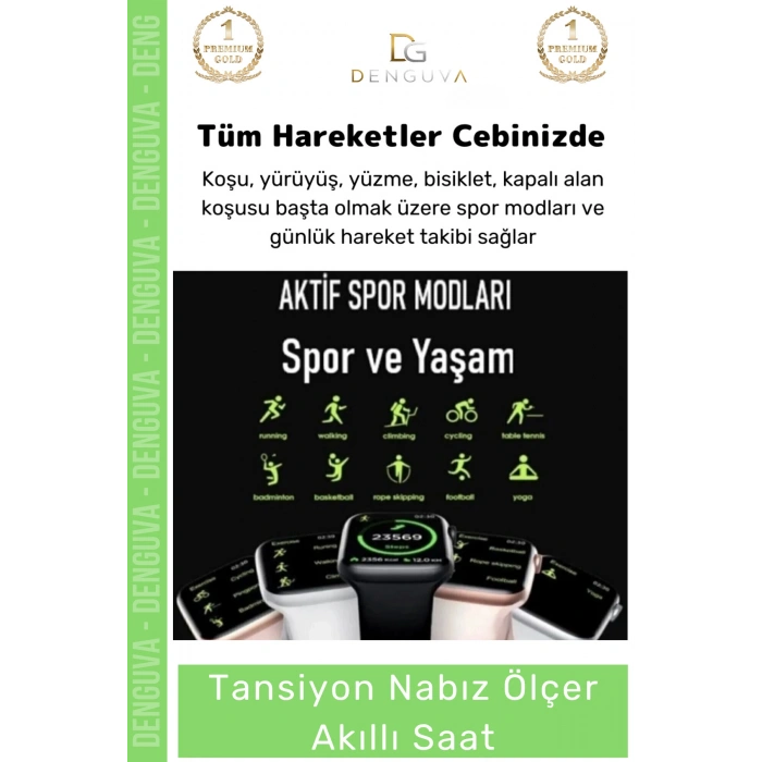 #AkıllıSaat Premium T500 Plus Ips Ekran Sağlık Sensörlü Ios Android Uyumlu Tansiyon Nabız Ölçer Akıllı Saat