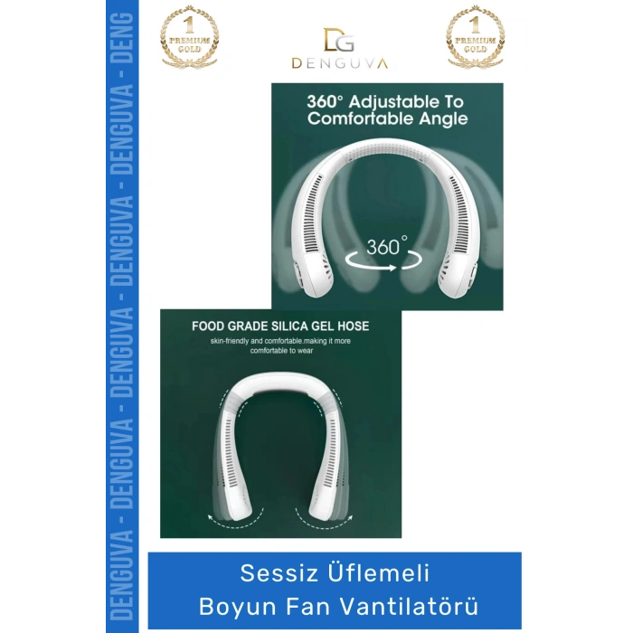 #BoyunVantilatörü USB Şarjlı Taşınabilir Mini Sessiz Giyilebilir Şisel Serinletici Üflemeli Boyun Fan Vantilatörü