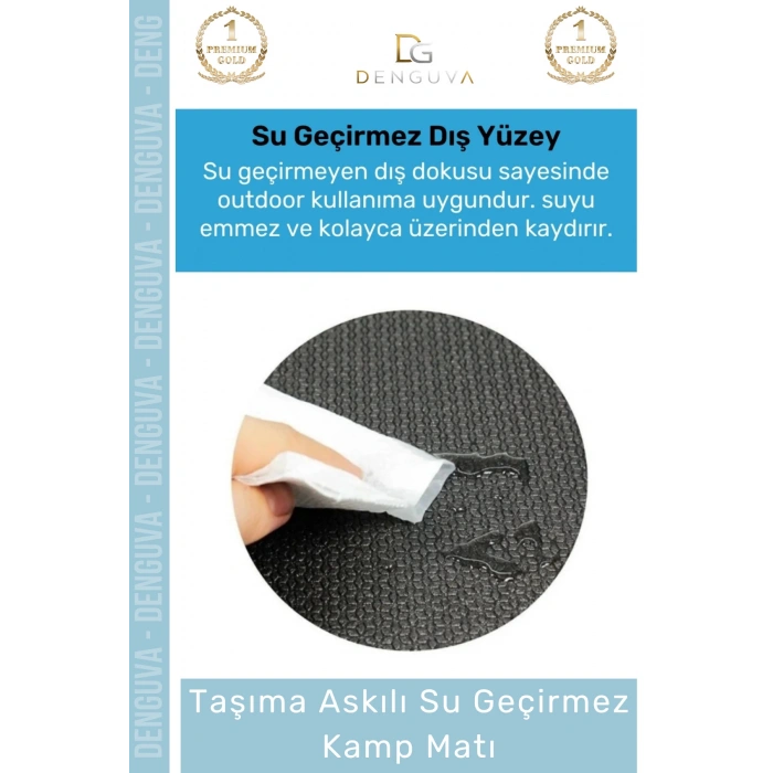 #KampMatı Taşıma Askılı Pilates Yoga Salon Tipi Konforlu Uyku Kamp Matı Yer Minderi 10 mm