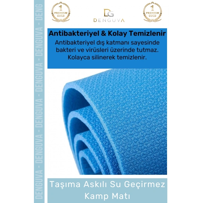 #KampMatı Taşıma Askılı Pilates Yoga Salon Tipi Konforlu Uyku Kamp Matı Yer Minderi 10 mm