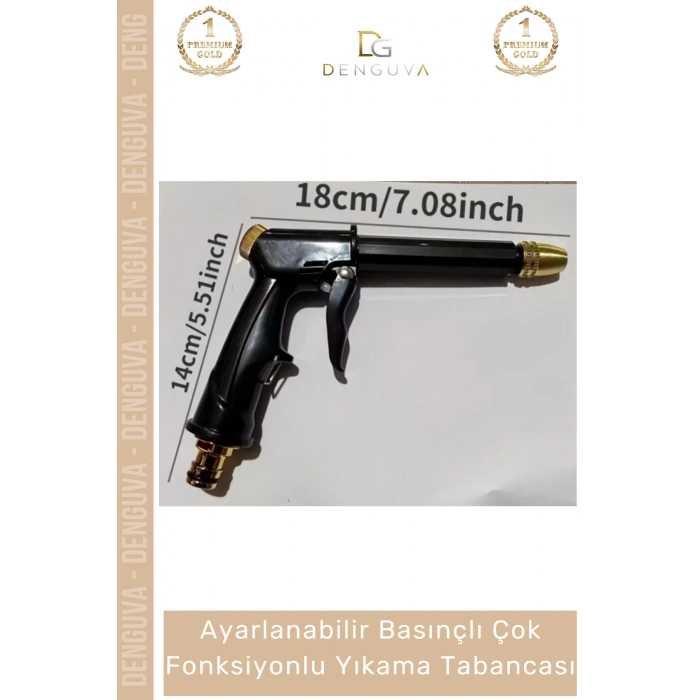 #YıkamaTabancası Profesyonel Ayarlanabilir Basınçlı Bahçe Sulama Güçlü Fonksiyonlu Araba Yıkama Tabancası