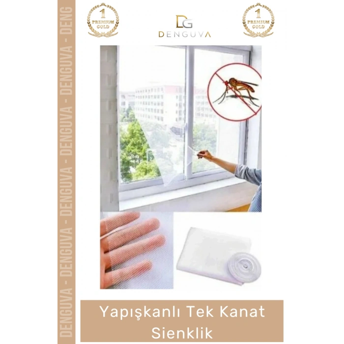 #YapışkanlıSineklik Pratik Pencere Tülü Haşere Kovucu Dayanıklı İnce Gözenekli Yapışkanlı Tek Kanat Sineklik