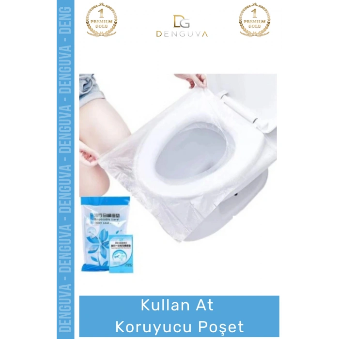 #KlozetPoşeti Hijyenik Tek Kullanımlık Seyahat Tipi Koruyucu Pratik Steril Klozet Kapağı Poşeti 50 Adet
