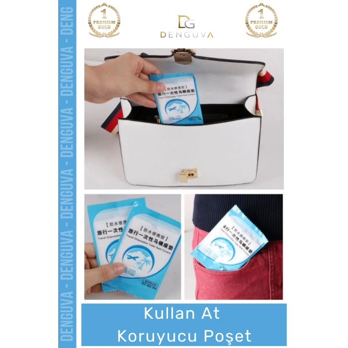 #KlozetPoşeti Hijyenik Tek Kullanımlık Seyahat Tipi Koruyucu Pratik Steril Klozet Kapağı Poşeti 50 Adet