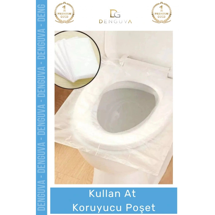 #KlozetPoşeti Hijyenik Tek Kullanımlık Seyahat Tipi Koruyucu Pratik Steril Klozet Kapağı Poşeti 50 Adet