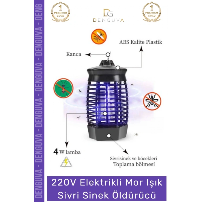 #SinekÖldürücü Elektrikli Cız Lamba LED UV Etkili Güçlü Pratik Bahçe Mor Işık Kara Sivri Sinek Öldürücü