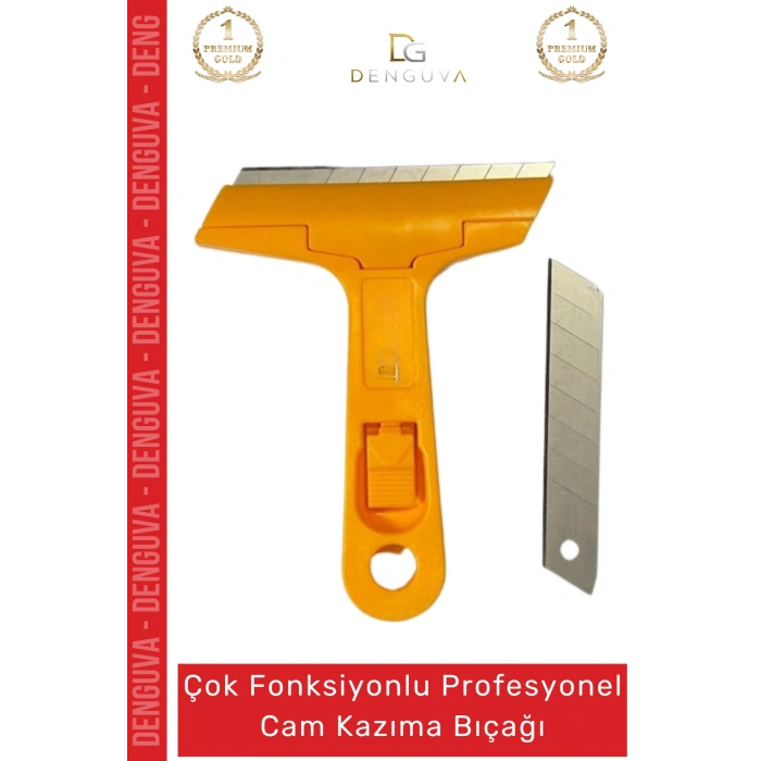 #BoyaBıçağı Cam Kazıma Bıçak Seti 100mm Kalıntı Tortu Sıyırma Aparatı 2 Adet Yedek Bıçak Hediyeli
