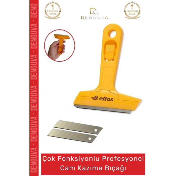 #BoyaBıçağı Cam Kazıma Bıçak Seti 100mm Kalıntı Tortu Sıyırma Aparatı 2 Adet Yedek Bıçak Hediyeli