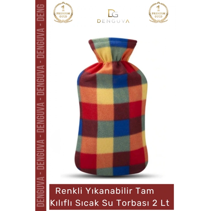 #SıcaSuTorbası Polar Kılıflı Kauçuk Termofor Isıtıcı Kompres Ağrı Giderici Hava Sıcak Su Torbası 2 Lt