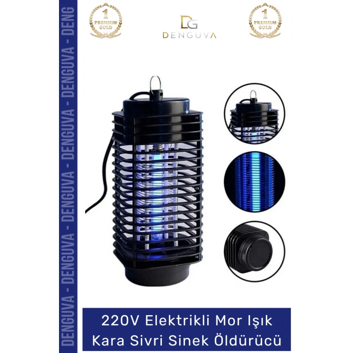#SineklÖldürücü 220V Elektrikli Sinek Kıran Pratik Gece Lambası Led Mor Işık Kara Sivri Sinek Öldürücü