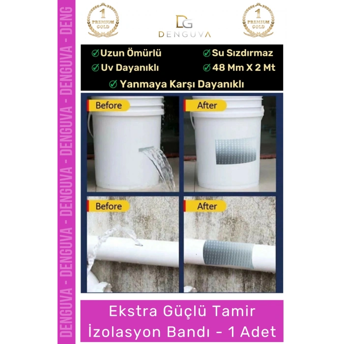 #TamirBandı Mavi Renk Çok Amaçlı Tamir Suya Dayanıklı Güçlü Montaj İzolasyon Bandı 48mm x 10m 1 Adet