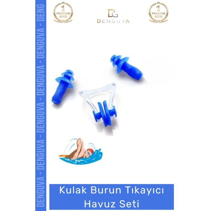 #KulakTıkacı Su Geçirmez Silikon Yüzücü Kulak Tıkacı Koruyucu Klips Kaliteli Burun Tıkayıcı Havuz Seti