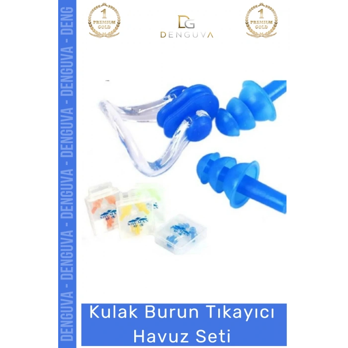 #KulakTıkacı Su Geçirmez Silikon Yüzücü Kulak Tıkacı Koruyucu Klips Kaliteli Burun Tıkayıcı Havuz Seti