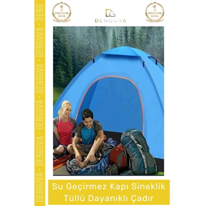 #KampÇadırı Su Geçirmez Hafif Sineklikli Pratik Festival Tipi Kolay Kurulum 23 Kişilik Kamp Çadırı