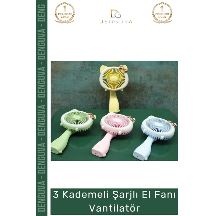#Vantilatör Taşınabilir USB 3 Kademeli Güçlü Motorlu Portatif Soğutucu Şarjlı El Fanı Vantilatör
