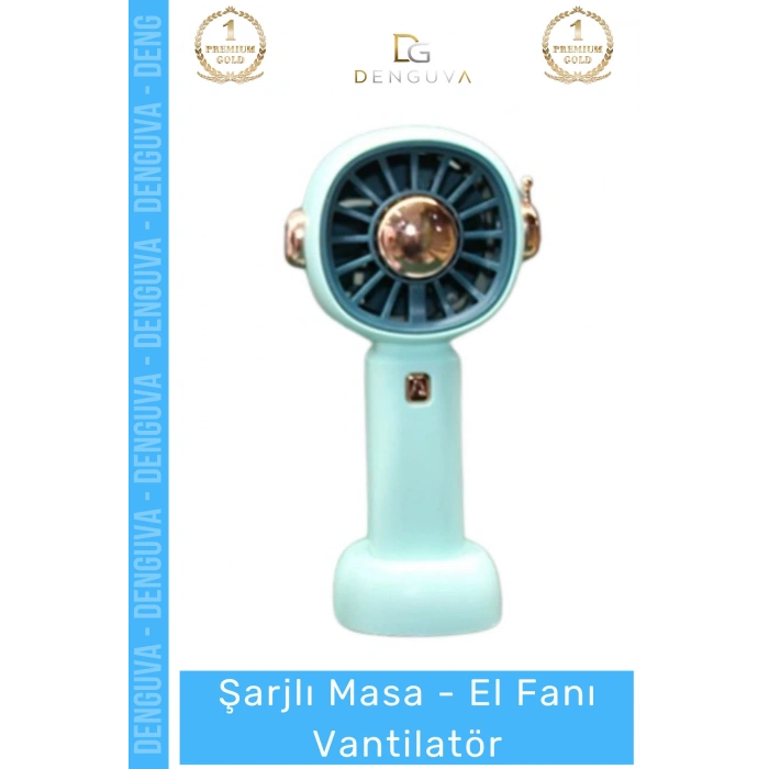 #Vantilatör Şarjlı 3 Kademeli Taşınabilir Mini Sessiz Güçlü Motorlu Şık Tasarım Masa El Fanı Vantilatör