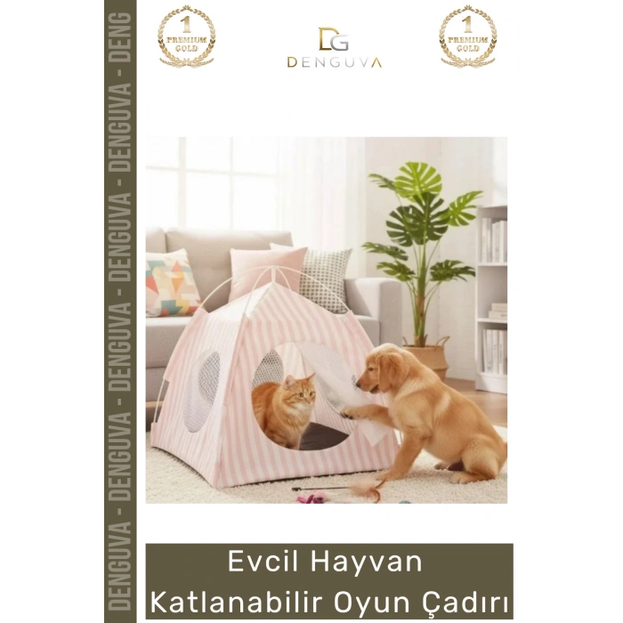 #HayvanÇadırı Kedi Küçük Köpek Konforlu Taşınabilir Fileli Ergonomik Hayvan Katlanabilir Oyun Çadırı