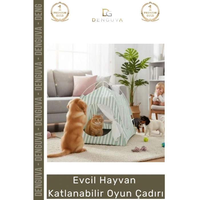#HayvanÇadırı Kedi Küçük Köpek Konforlu Taşınabilir Fileli Ergonomik Hayvan Katlanabilir Oyun Çadırı