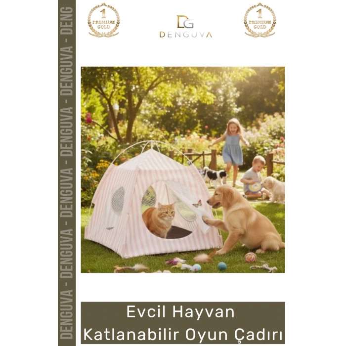 #HayvanÇadırı Kedi Küçük Köpek Konforlu Taşınabilir Fileli Ergonomik Hayvan Katlanabilir Oyun Çadırı