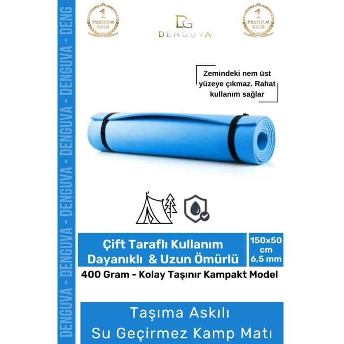 #KampMatı Taşıma Askılı Dayanıklı Konfor Serisi Kamp Pilates Yoga Kaymaz Hafif Uyku Matı Yer Minderi