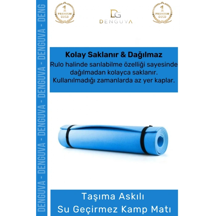 #KampMatı Taşıma Askılı Dayanıklı Konfor Serisi Kamp Pilates Yoga Kaymaz Hafif Uyku Matı Yer Minderi
