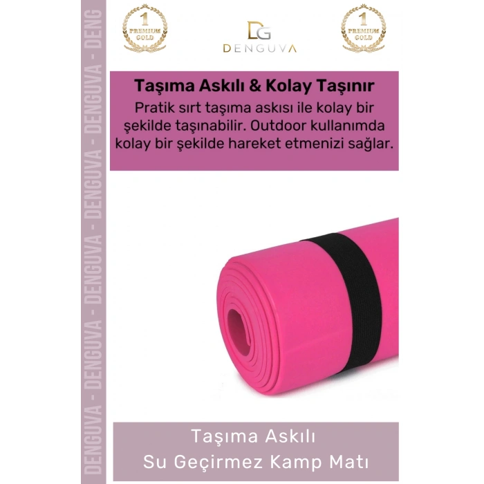 #KampMatı Taşıma Askılı Dayanıklı Uzun Ömürlü Konfor Serisi Kaymaz Pilates Yoga 10mm Kamp Matı