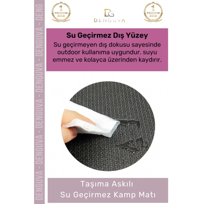 #KampMatı Taşıma Askılı Dayanıklı Uzun Ömürlü Konfor Serisi Kaymaz Pilates Yoga 10mm Kamp Matı