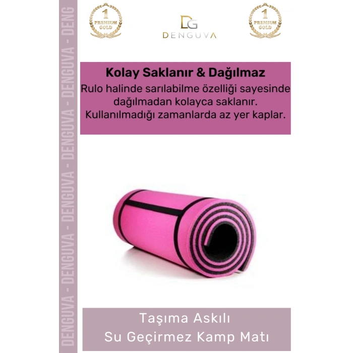 #KampMatı Taşıma Askılı Dayanıklı Uzun Ömürlü Konfor Serisi Kaymaz Pilates Yoga 10mm Kamp Matı
