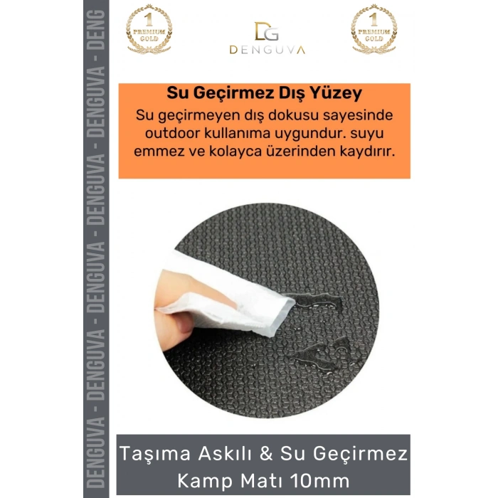 #KampMatı Taşıma Askılı Dayanıklı Konfor Pilates Yoga Spor Fitness Kaymaz Minderi 10mm Kamp Matı