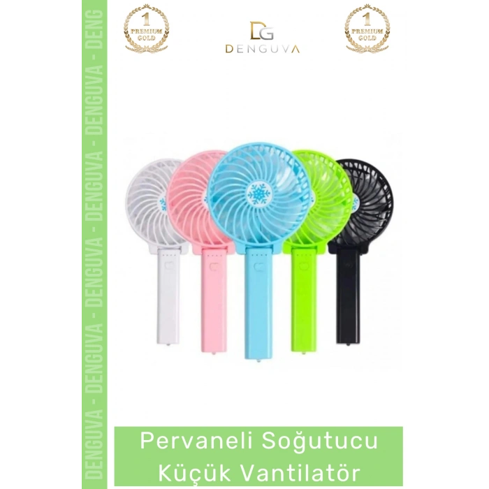 #Vantilatör Mini USB Şarjlı Katlanır El Fanı Sessiz Güçlü Beyaz Pervaneli Soğutucu Küçük Vantilatör