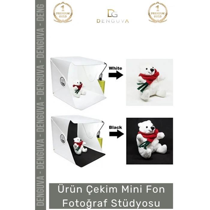 #ÜrünÇekimÇadırı Profesyonel Fotoğraf Çekim Kutusu Taşınabilir Mini Beyaz Işık Stüdyosu Ledli Işık Perdesi