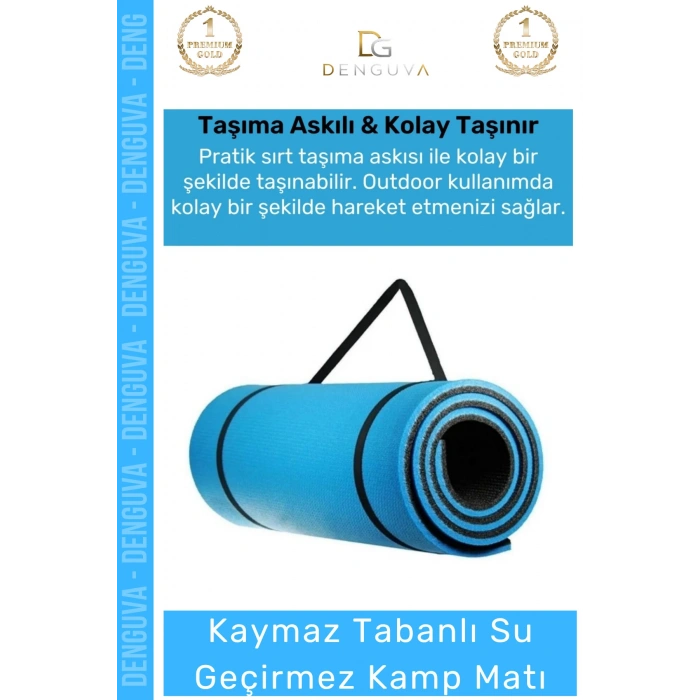 #YogaMatı Taşıma Askılı Kaymaz Pilates Yoga Kamp Spor Fitness Konfor Meditasyon Minderi 10 mm Mat