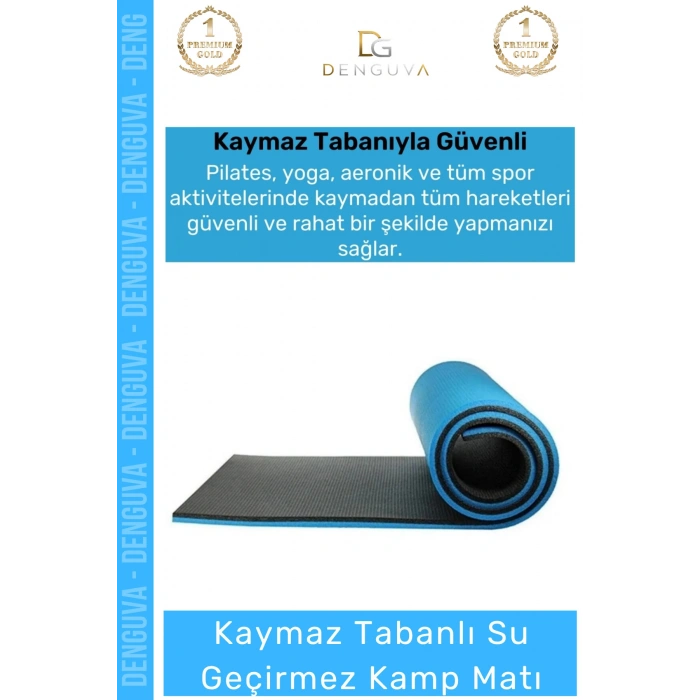 #YogaMatı Taşıma Askılı Kaymaz Pilates Yoga Kamp Spor Fitness Konfor Meditasyon Minderi 10 mm Mat