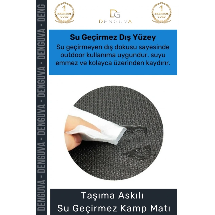 #KampMatıTaşıma Askılı Pilates Yoga Fitness Spor Kaymaz Kamp Matı Yer Minderi 6,5mm