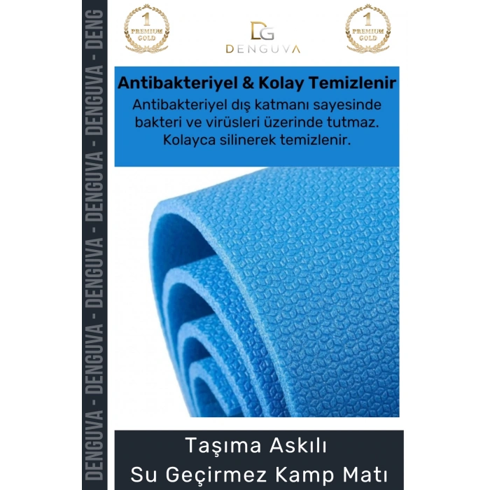 #KampMatıTaşıma Askılı Pilates Yoga Fitness Spor Kaymaz Kamp Matı Yer Minderi 6,5mm