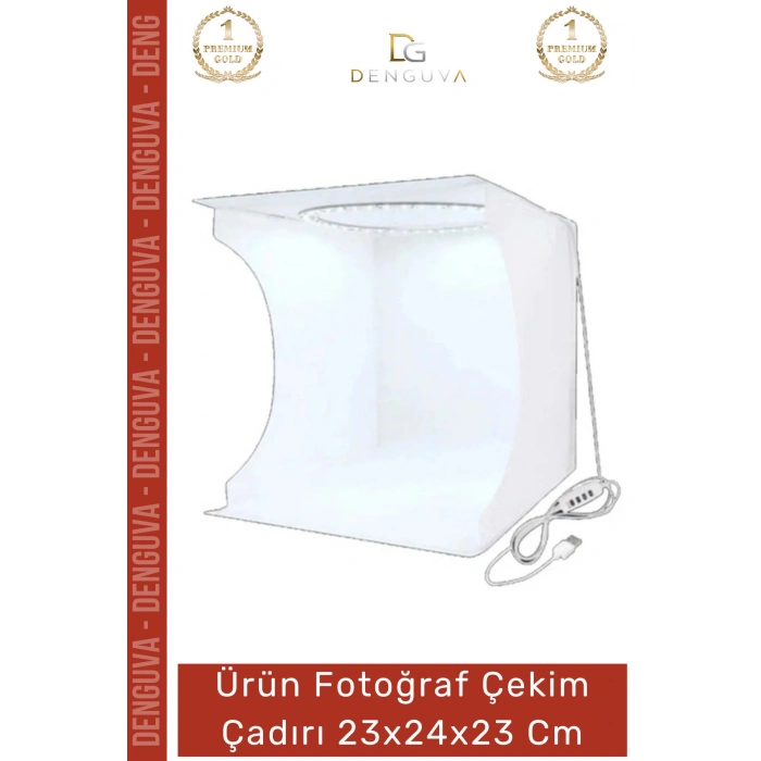 #FotoğrafÇadırı Beyaz Led Işıklı Katlanabilir Portatif Profesyonel Stüdyo Ürün Fotoğraf Çekim Çadırı