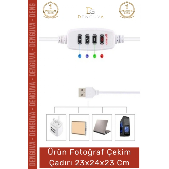 #FotoğrafÇadırı Beyaz Led Işıklı Katlanabilir Portatif Profesyonel Stüdyo Ürün Fotoğraf Çekim Çadırı