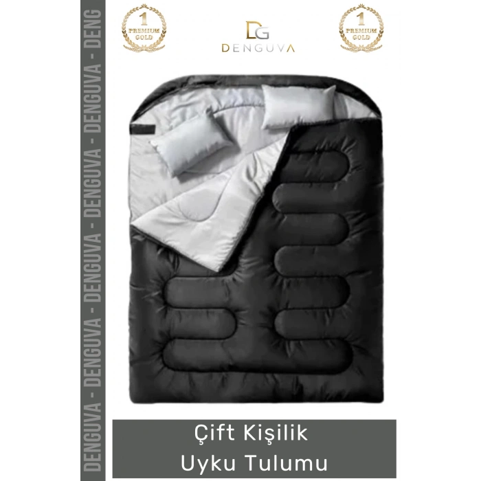 #UykuTulumu Suya Dayanıklı Termal Dolgulu Geniş Kesim Kamp Outdoor Konforlu Çift Kişilik Uyku Tulumu