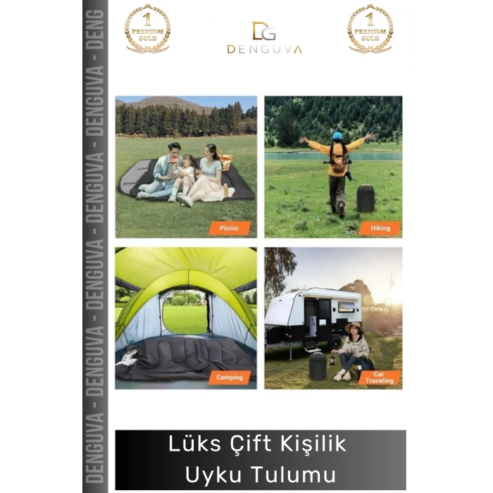 #LüksTulum Su Geçirmez Isı Yalıtımlı Geniş Kamp Karavan Dağcılık Lüks Çift Kişilik Uyku Tulumu
