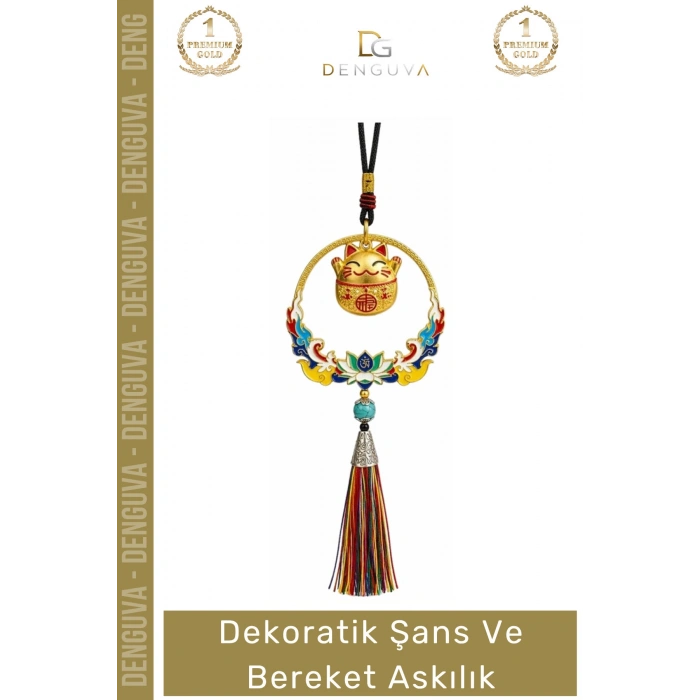 #Askılık Altın Kaplama Feng Shui Tasarımı Dikiz Aynası Hediyelikler Araba Şans Bereket Askılık