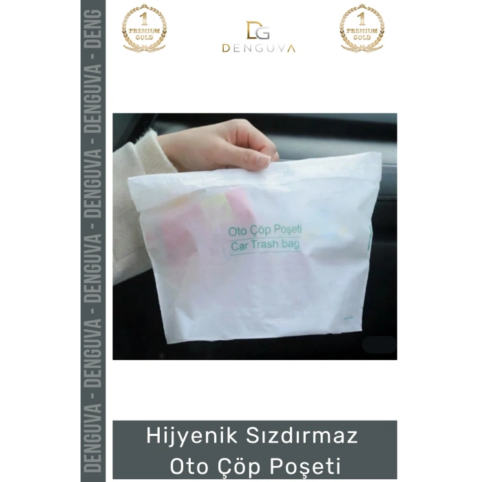 #HijyenPoşeti Su Geçirmez Yapışkanlı Pratik Oto Araba Araç İçi Sızdırmaz Torpido Hijyen Çöp Poşet 20 Adet