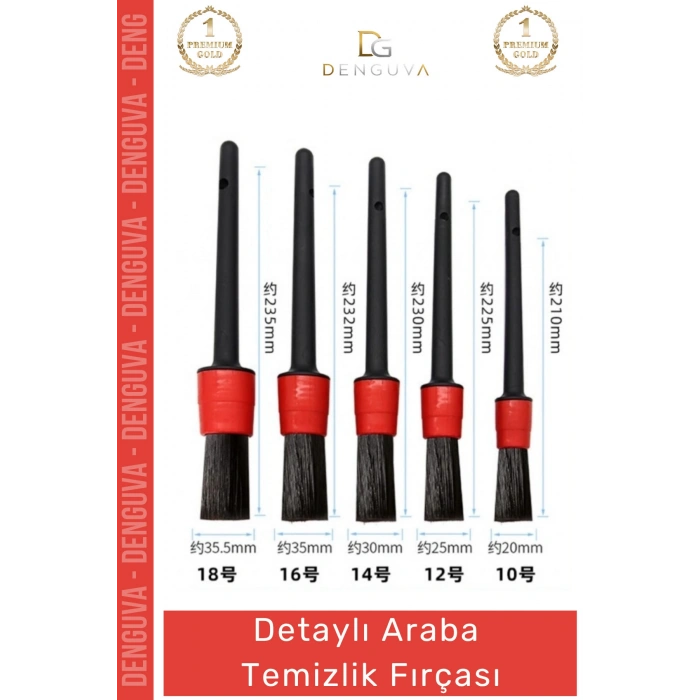 #TemizlikFırçası 5 Parça Oto Jant Motor Izgara İç Dış Bakım Panjur Araba Klima Temizlik Detay Fırçası