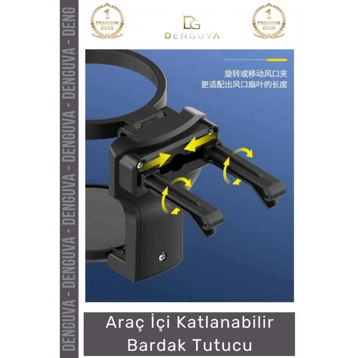 #Bardaklık Lüks Araç İçi Aksesuar Şişe Kahve Klima Tutucu Katlanabilir Araba Bardak
