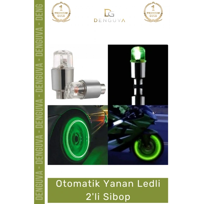 #LedSibop Hareket Sensörlü Ledli Mavi Yeşil Jant Lastik Aydınlatma Işık Bisiklet Araba 2li Sibop