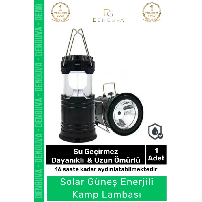 #KampLambası Güneş Enerjili Askı Aparatlı Taşınabilir Şarjlı Aydınlatma Alev Etkili Çadır Kamp Lamba