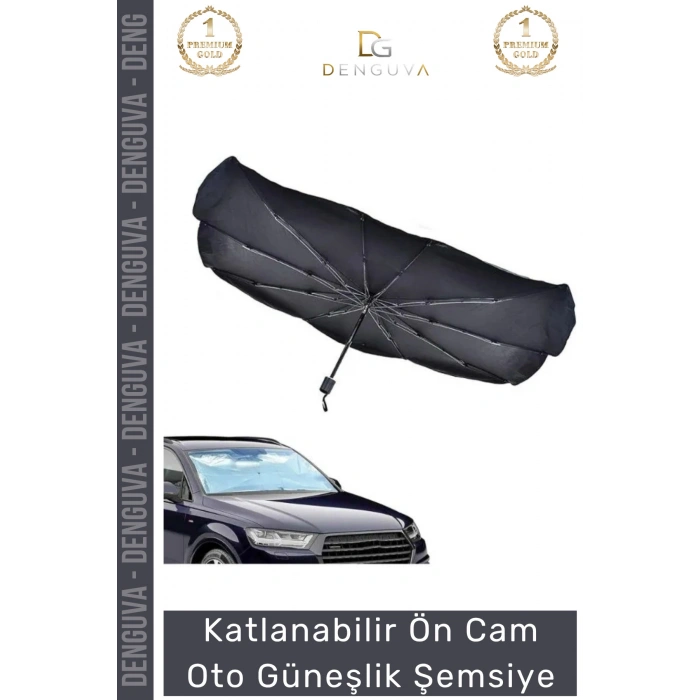 #OtoGüneşlik Araba Oto Isı Yalıtımlı UV Korumalı Katlanabilir 10 Kaburgalı Ön Cam Güneşlik Şemsiye